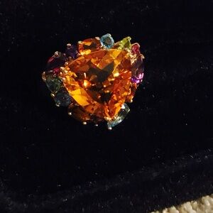 14k gold Multicolor Gemstone Ring size 7